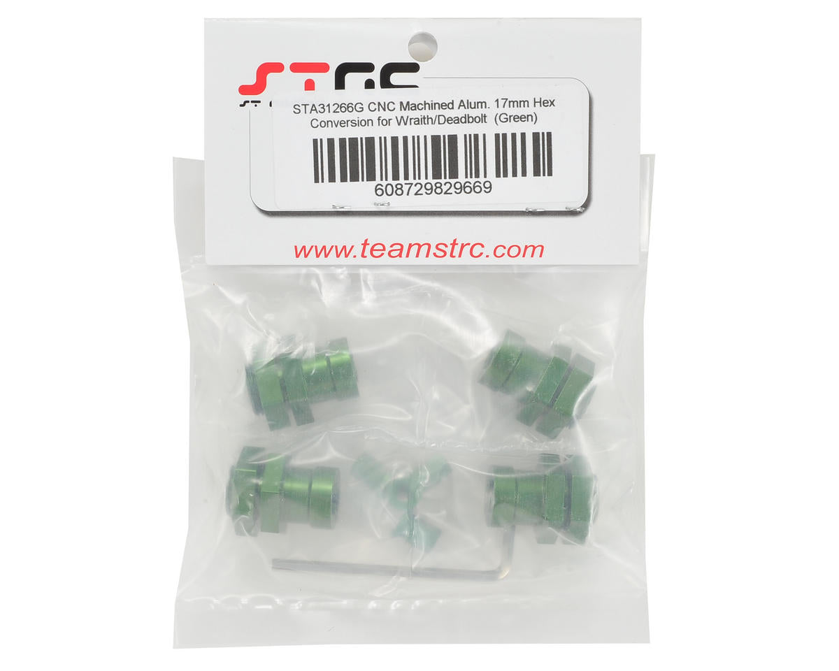 ST Racing Concepts Wraith Aluminum 17mm Hex Conversion Kit (Green)