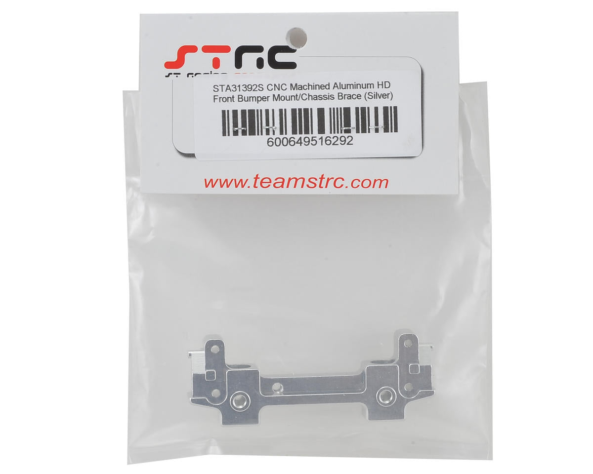 ST Racing Concepts SCX10 II Aluminum Front Bumper Mount/Chassis Brace (Silver)