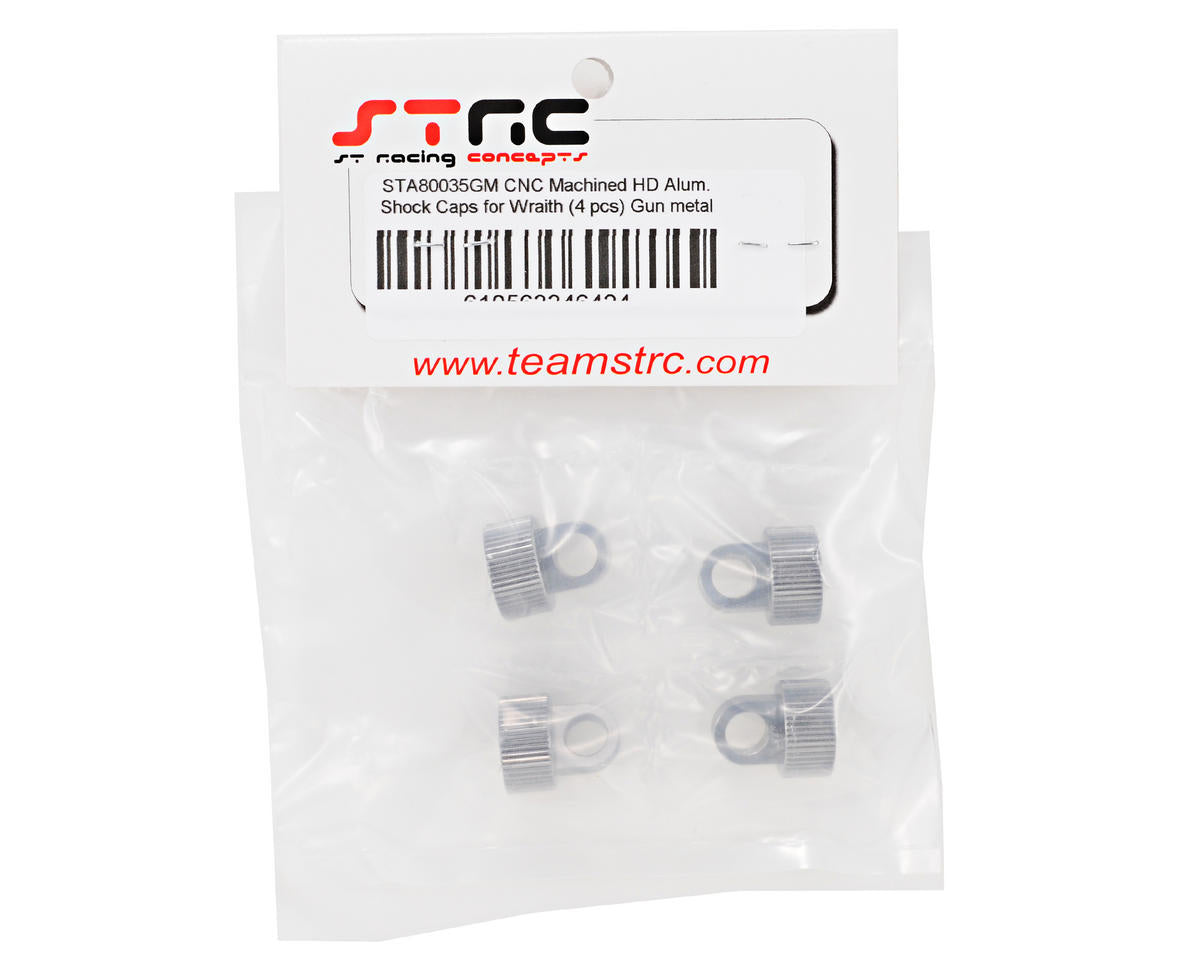 ST Racing Concepts Aluminum Shock Cap Set (Gun Metal) (4)