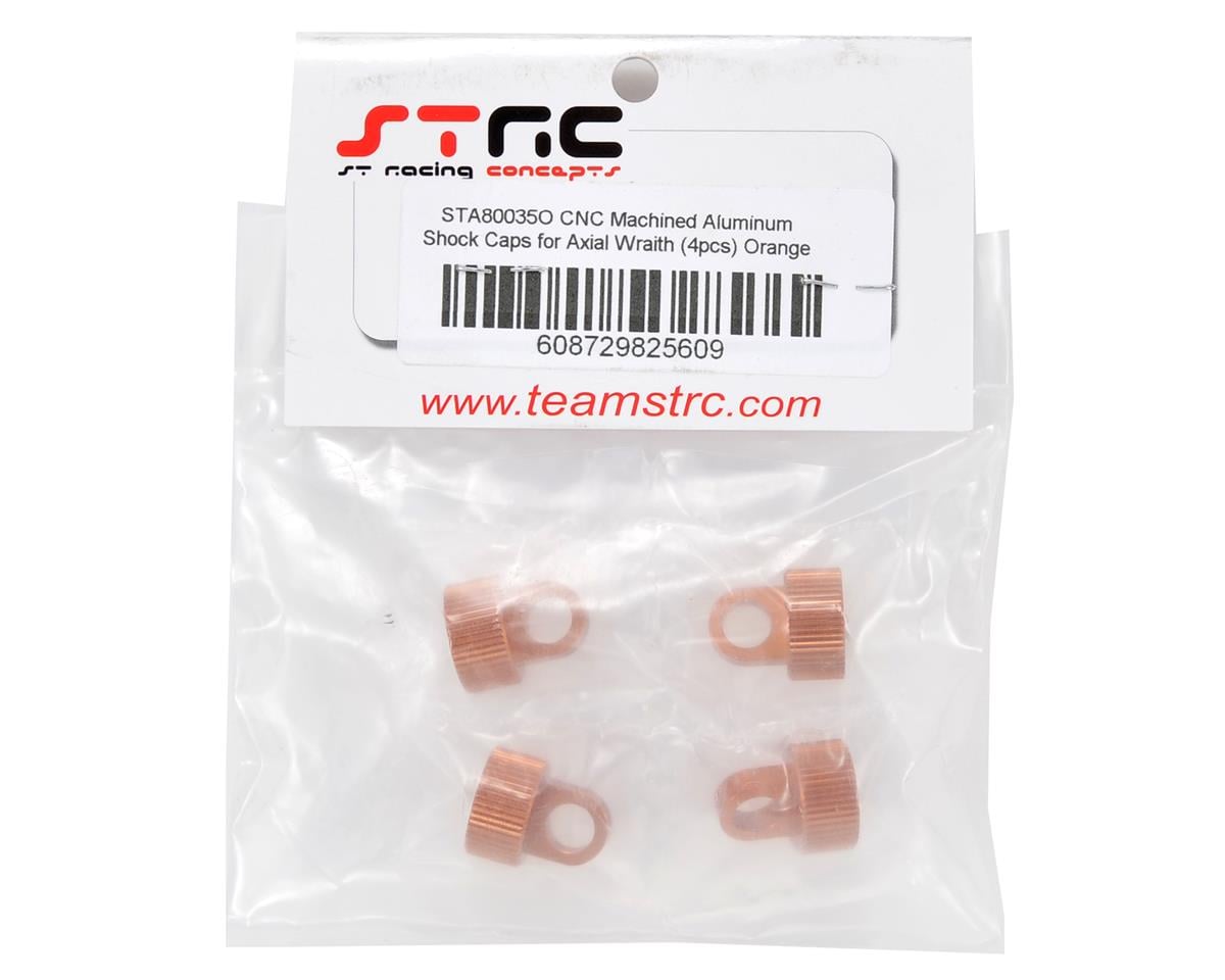 ST Racing Concepts Aluminum Shock Cap Set (Orange) (4)