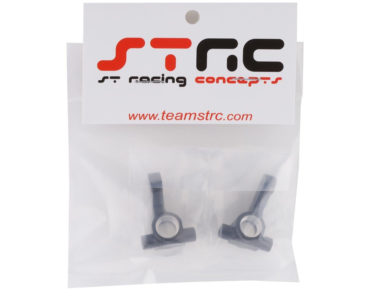 ST Racing Concepts DR10 Aluminum Steering Knuckles (Black) (2)