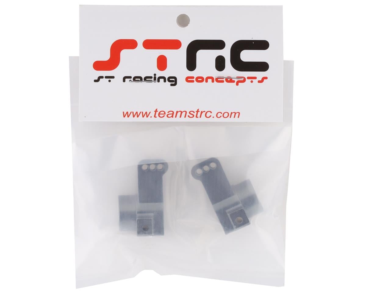 ST Racing Concepts DR10 Aluminum 1° Toe-In Rear Hub Carriers (Gun Metal) (2)