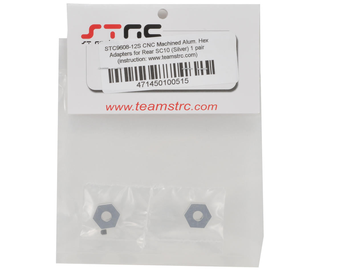ST Racing Concepts Aluminum Rear Hex Adapter Set (Silver) (2)