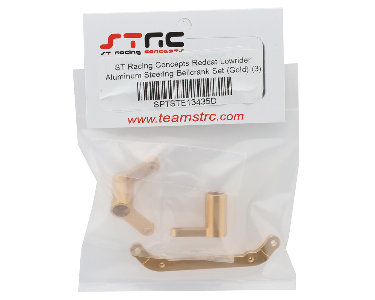 ST Racing Concepts Redcat Lowrider Aluminum Steering Bellcrank Set (Gold)