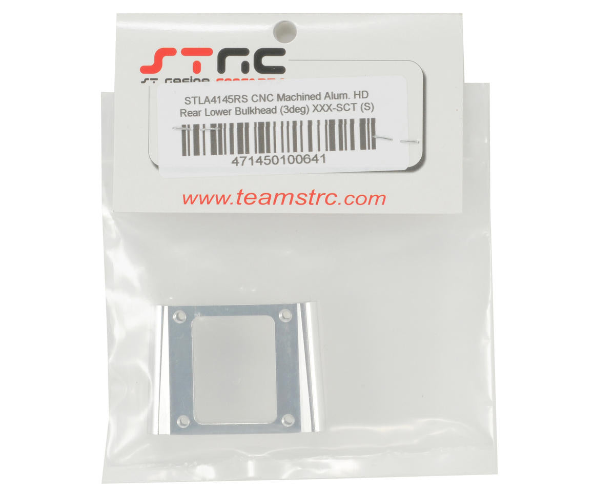ST Racing Concepts Aluminum HD Rear Lower Bulkhead (3°) (Silver)