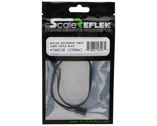 Scale Reflex Triple Black Male/Male ESC Wire (250mm)