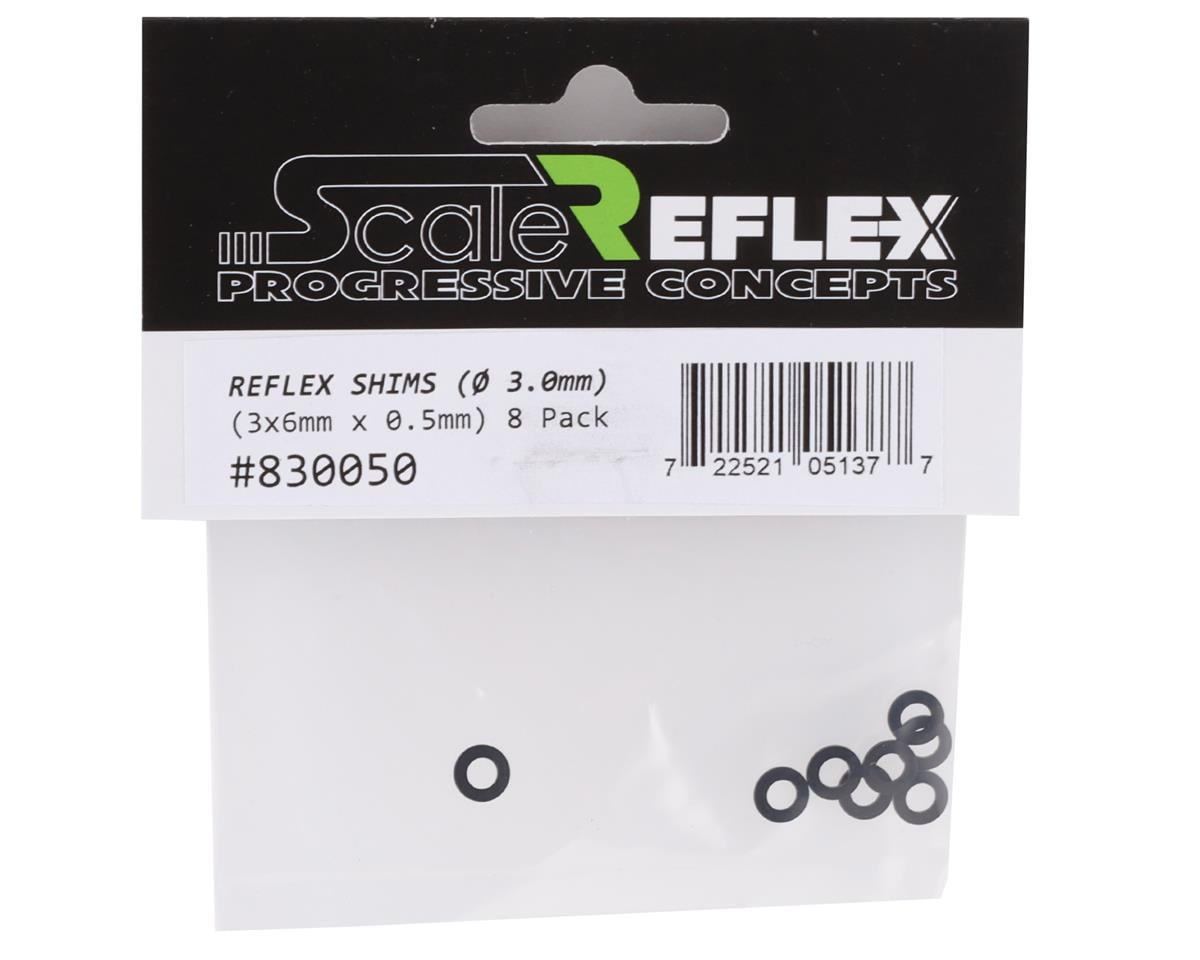 Scale Reflex 3x6x0.5mm Shims (Black) (8)