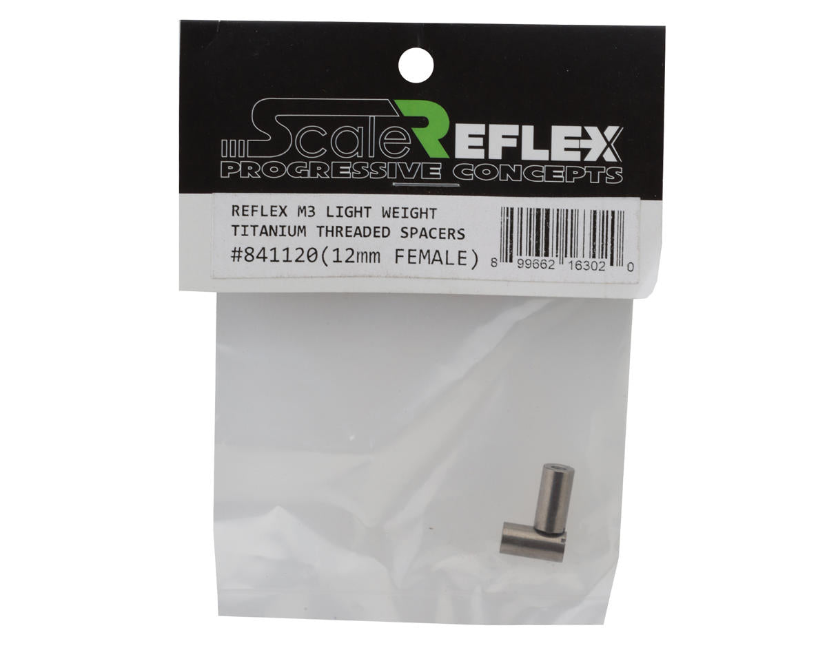 Scale Reflex 12mm Titanium Female Threaded Spacers (2)