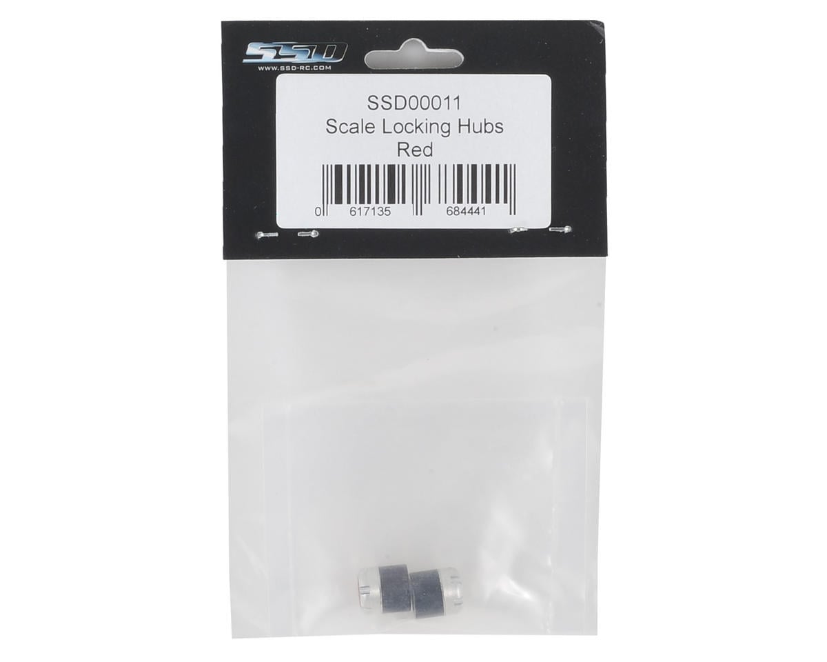 SSD RC Scale Locking Hubs (Red) (2)
