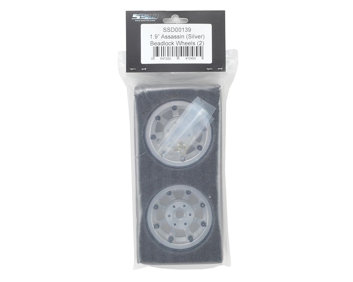 SSD RC Assassin 1.9" Beadlock Crawler Wheels (Silver) (2)