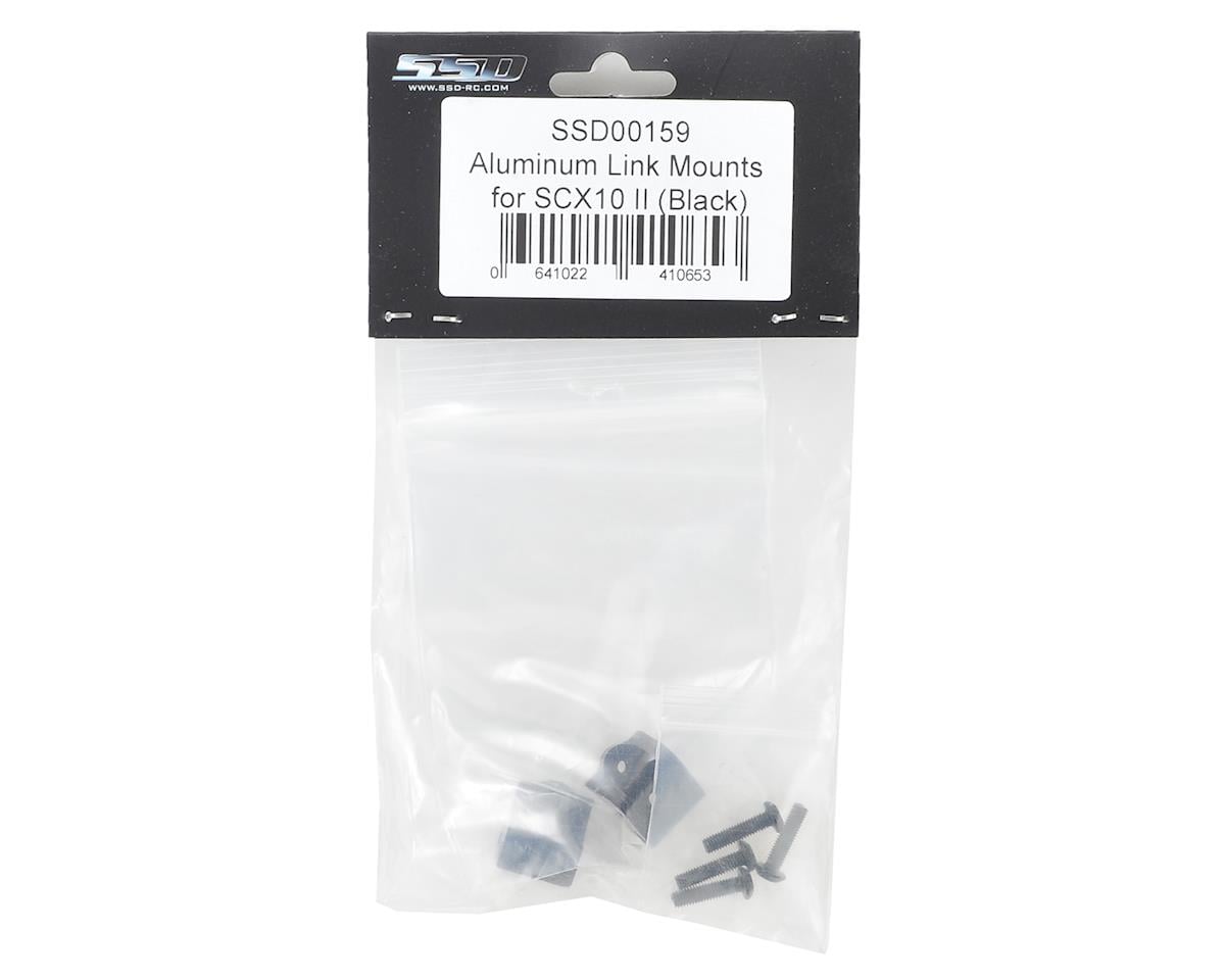 SSD RC SCX10 II Aluminum Link Mounts (Black)