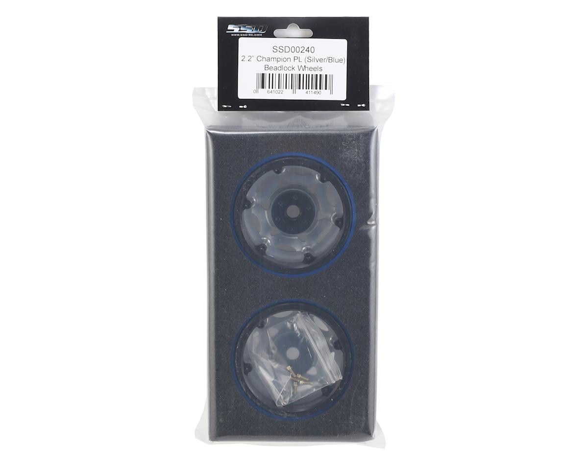 SSD RC 2.2 Champion PL Beadlock Wheels (Silver/Blue)