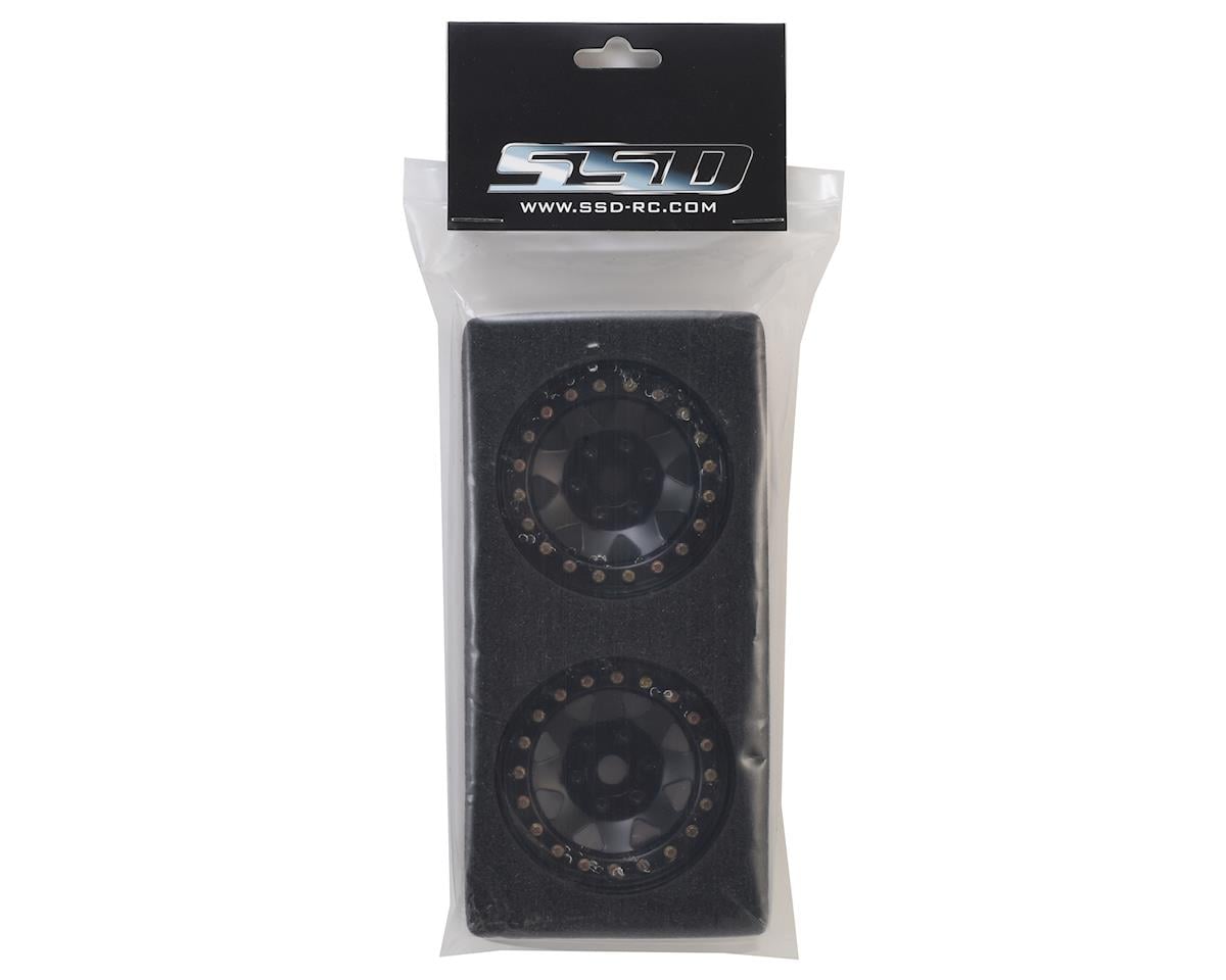 SSD RC 1.9"" Steel 8 Spoke Beadlock Wheels (Black) (2)