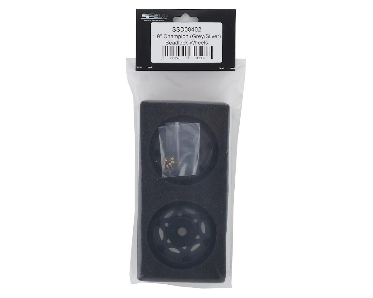 SSD RC 1.9"" Champion Beadlock Wheels (Grey/Silver) (2)