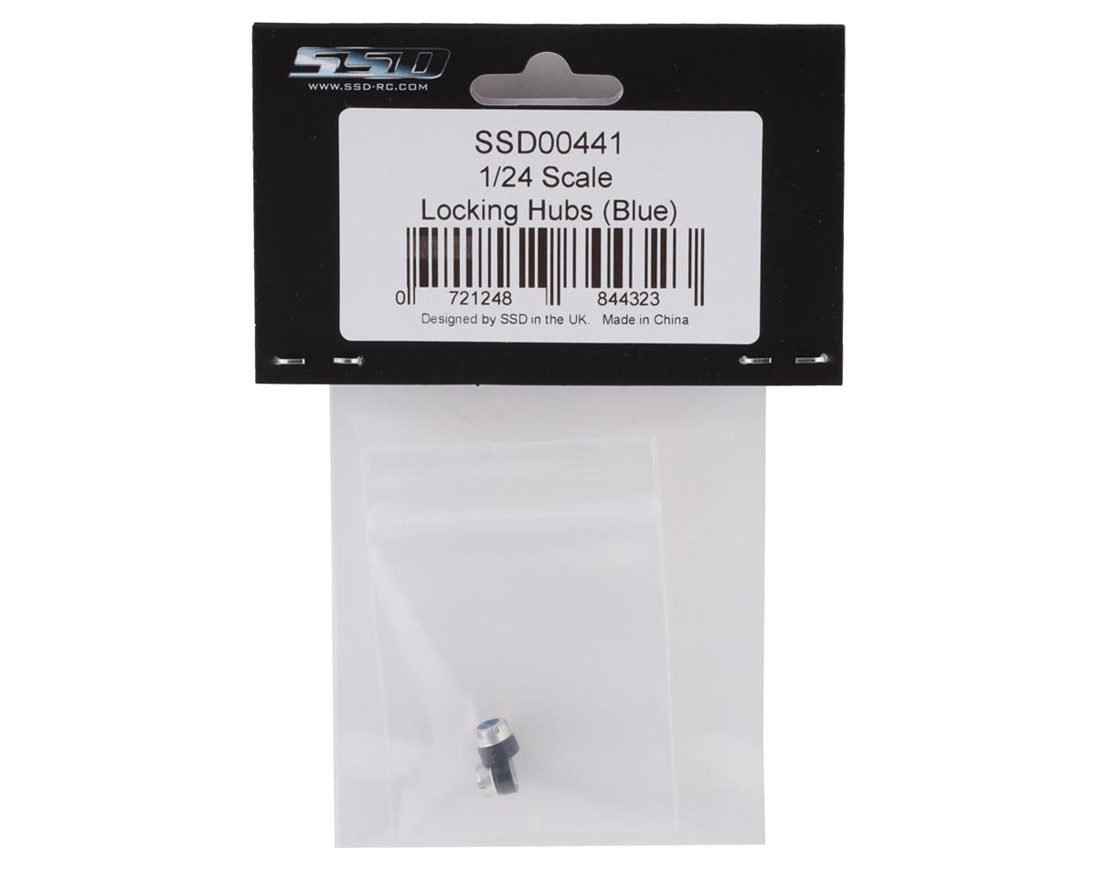 SSD RC 1/24 Scale Locking Hubs (Blue) (2)