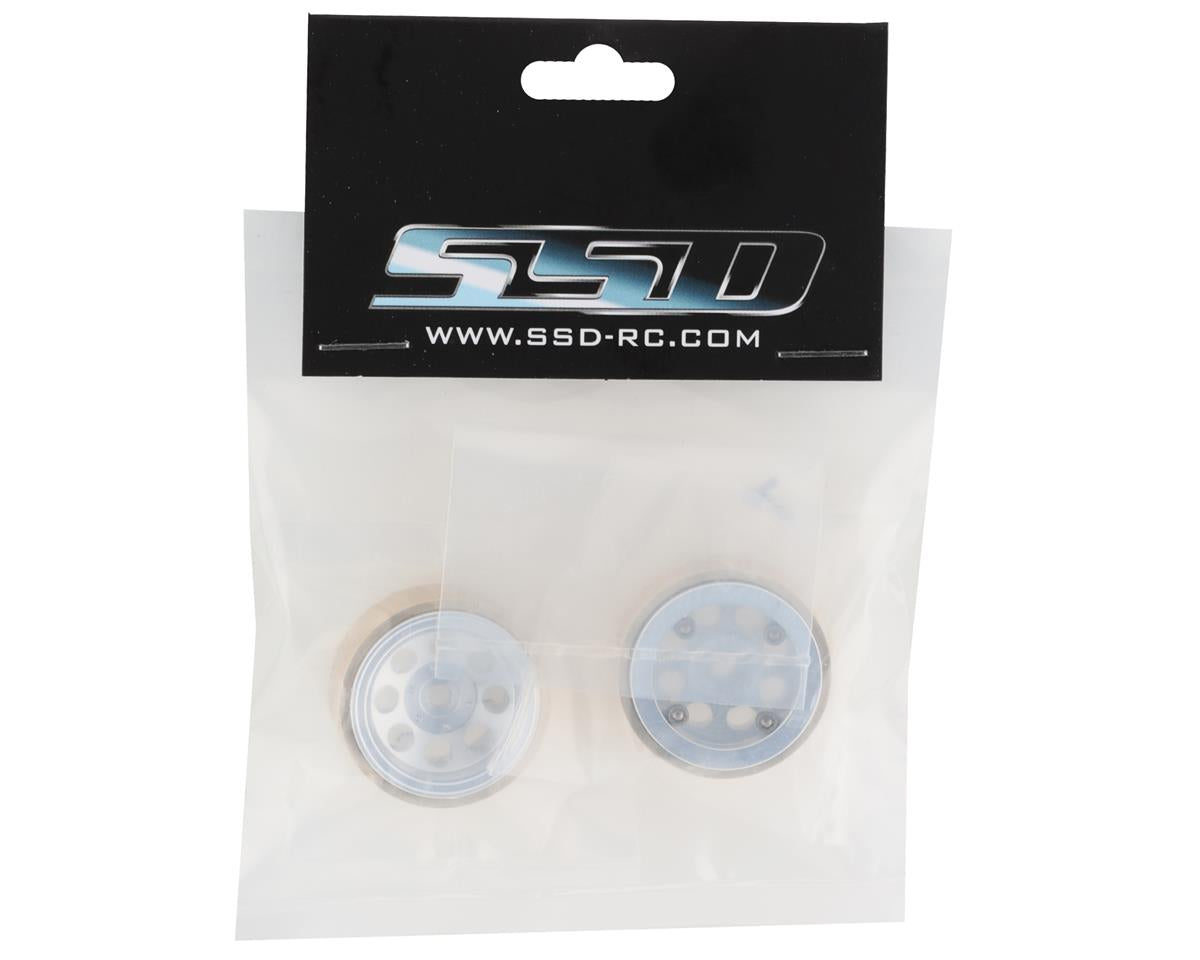 SSD RC 1.0” Aluminum/Brass 8 Hole Beadlock Wheels (Silver) (2) (24g)
