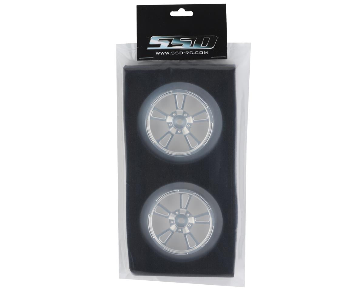 SSD RC V Spoke 2.2/2.7" Narrow Front Drag Wheels (Silver) (2)