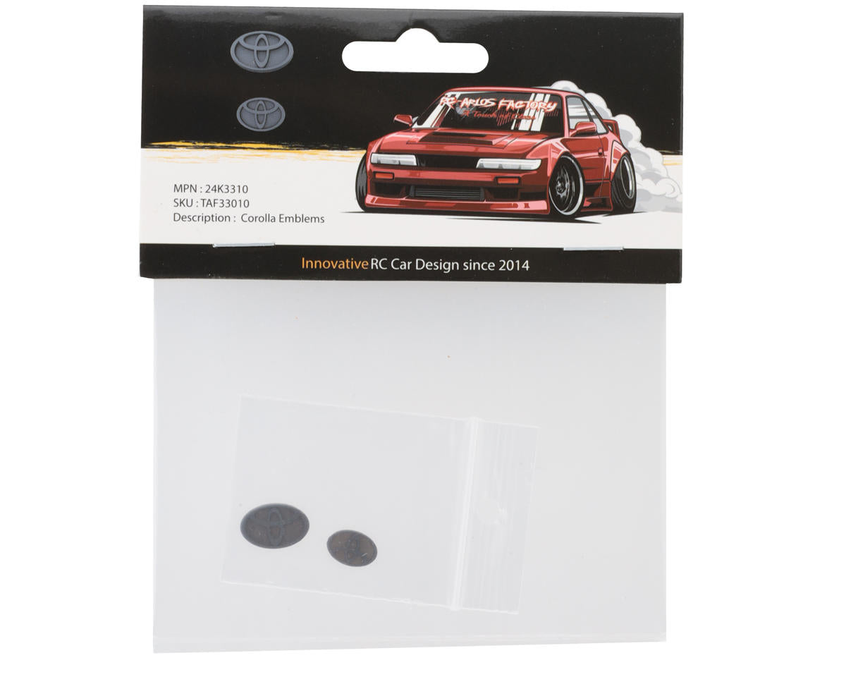 24K RC Technology Toyota Corolla GR 1/10 Emblems (2) (Front/Rear)