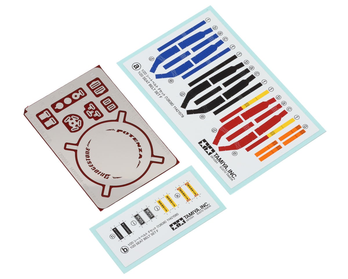 Tamiya 1/20 Seat Belt Decal Sheets Set (F)