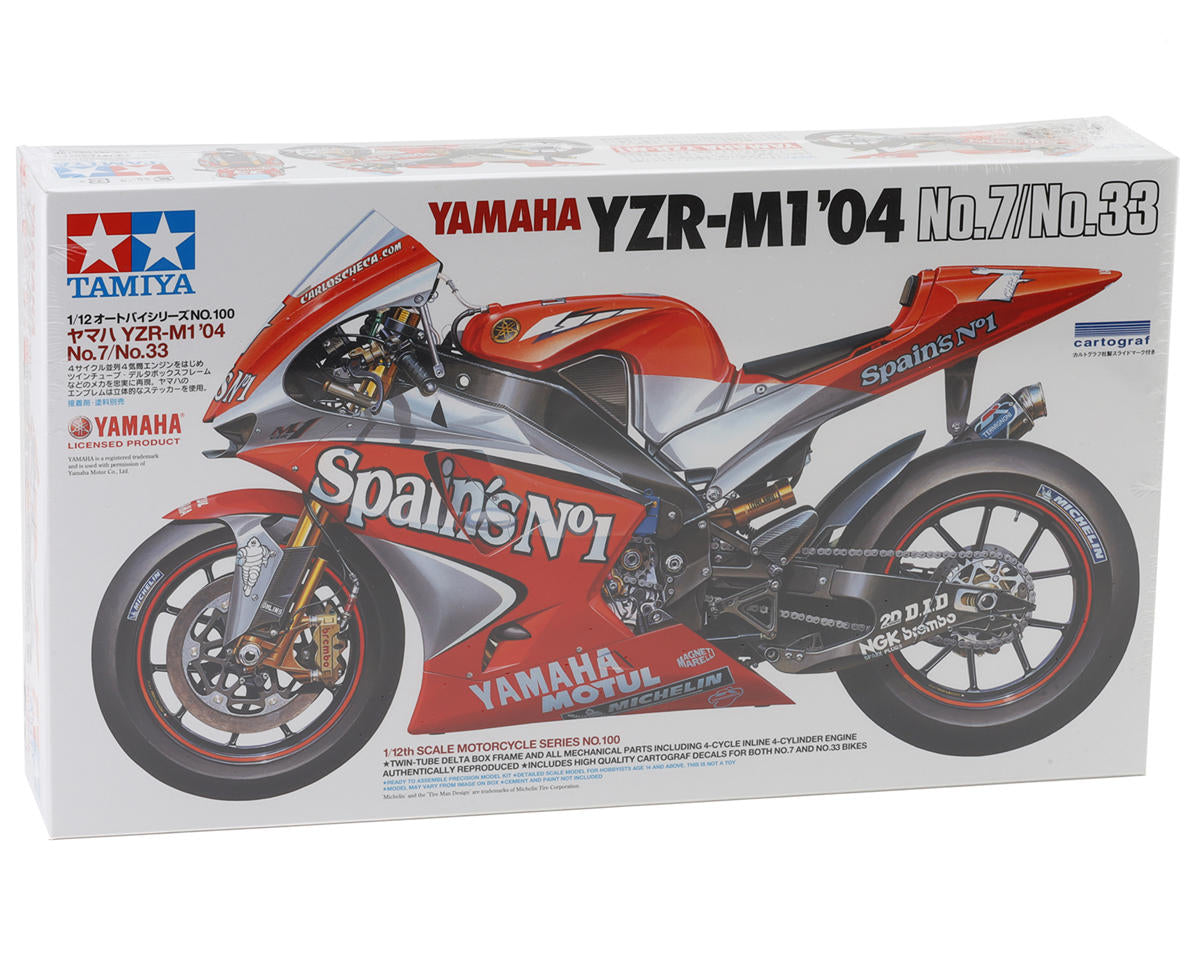 Tamiya 1/12 Yamaha Yzr-M1'04 #7 & #13 Motorcycle Model Kit