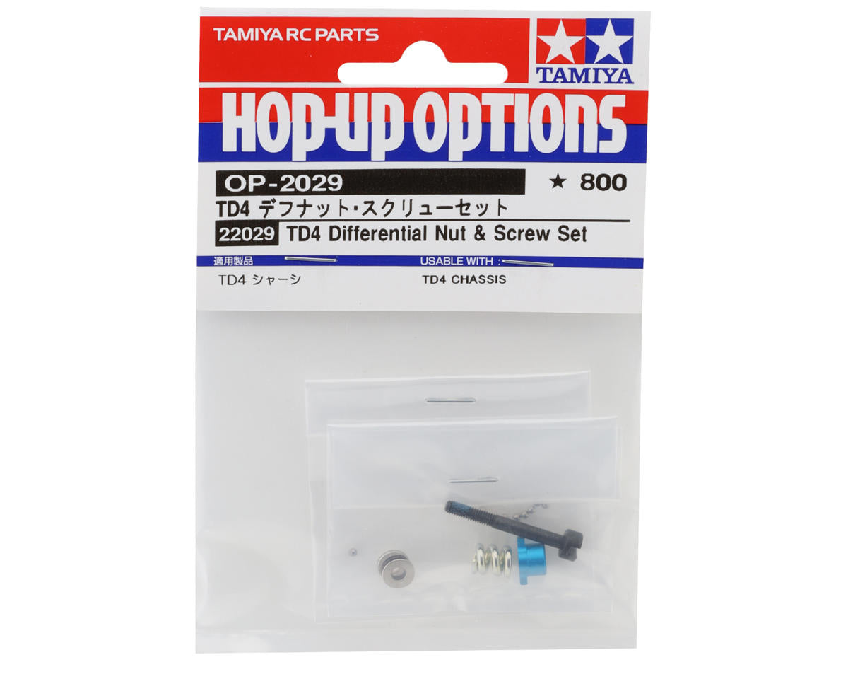 Tamiya TD4 Differential Thrust Bolt and T-Nut Hardware Set