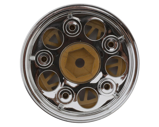 Tamiya 4WD/FWD Touring & Rally Car 2-Piece Mesh Wheels (Chrome/Gold) (2)