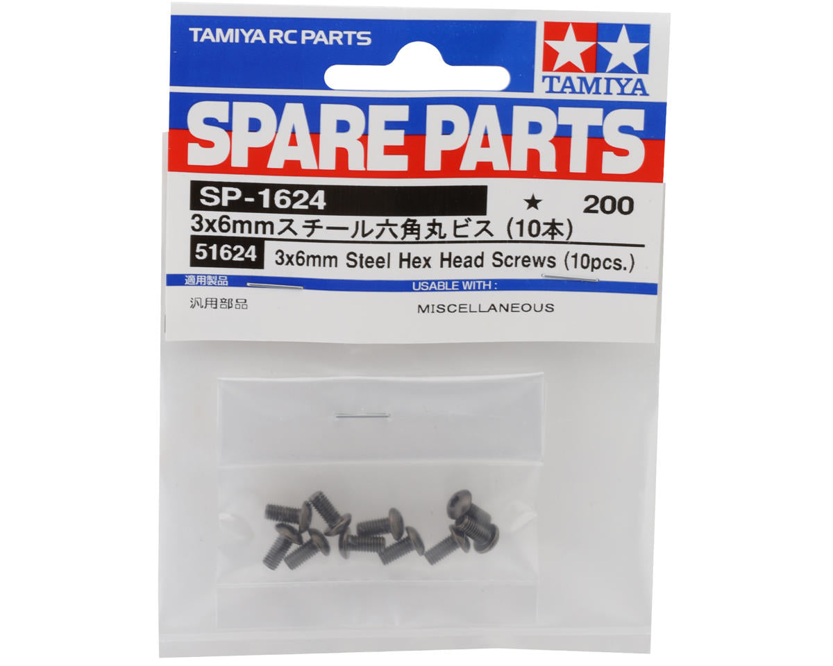 Tamiya 3x6mm Button Head Screws (10)