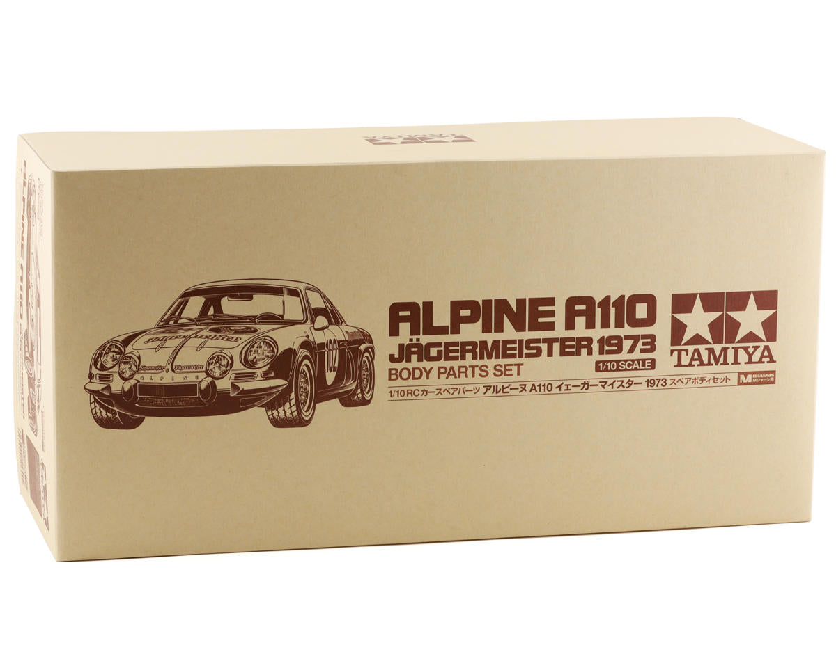 Tamiya 1973 Alpine A110 Jägermeister Body w/Parts Set (Clear)