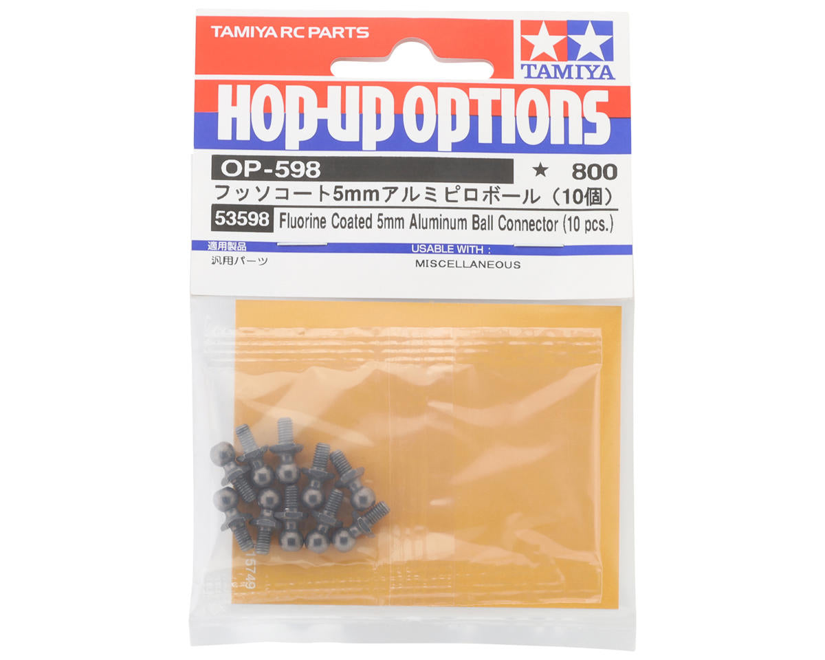 Tamiya 5mm Fluorine Coated Aluminum Ball Stud (10)