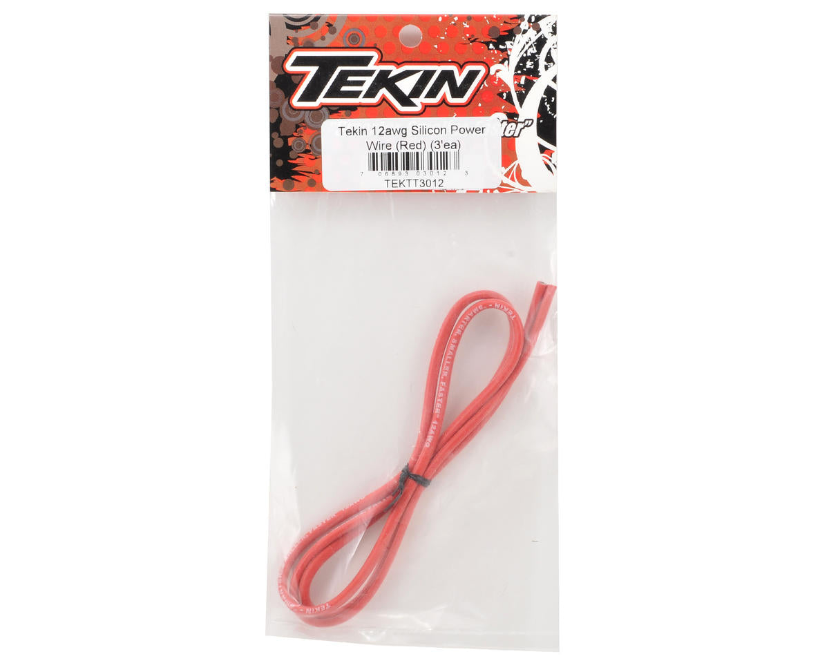 Tekin 12awg Silicon Power Wire (Red) (3')