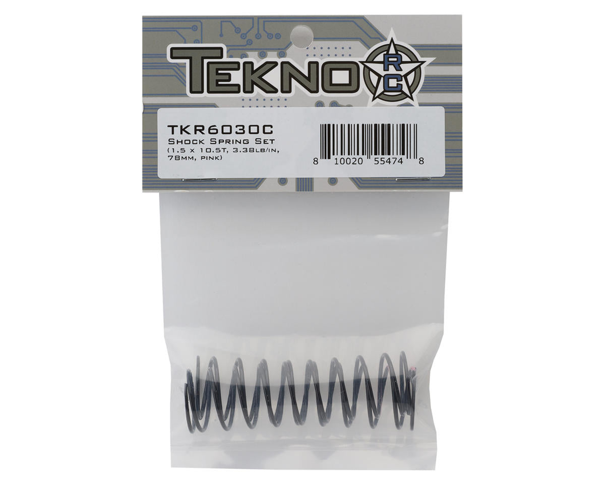 Tekno RC 78mm Rear Shock Spring Set (2) (Pink)