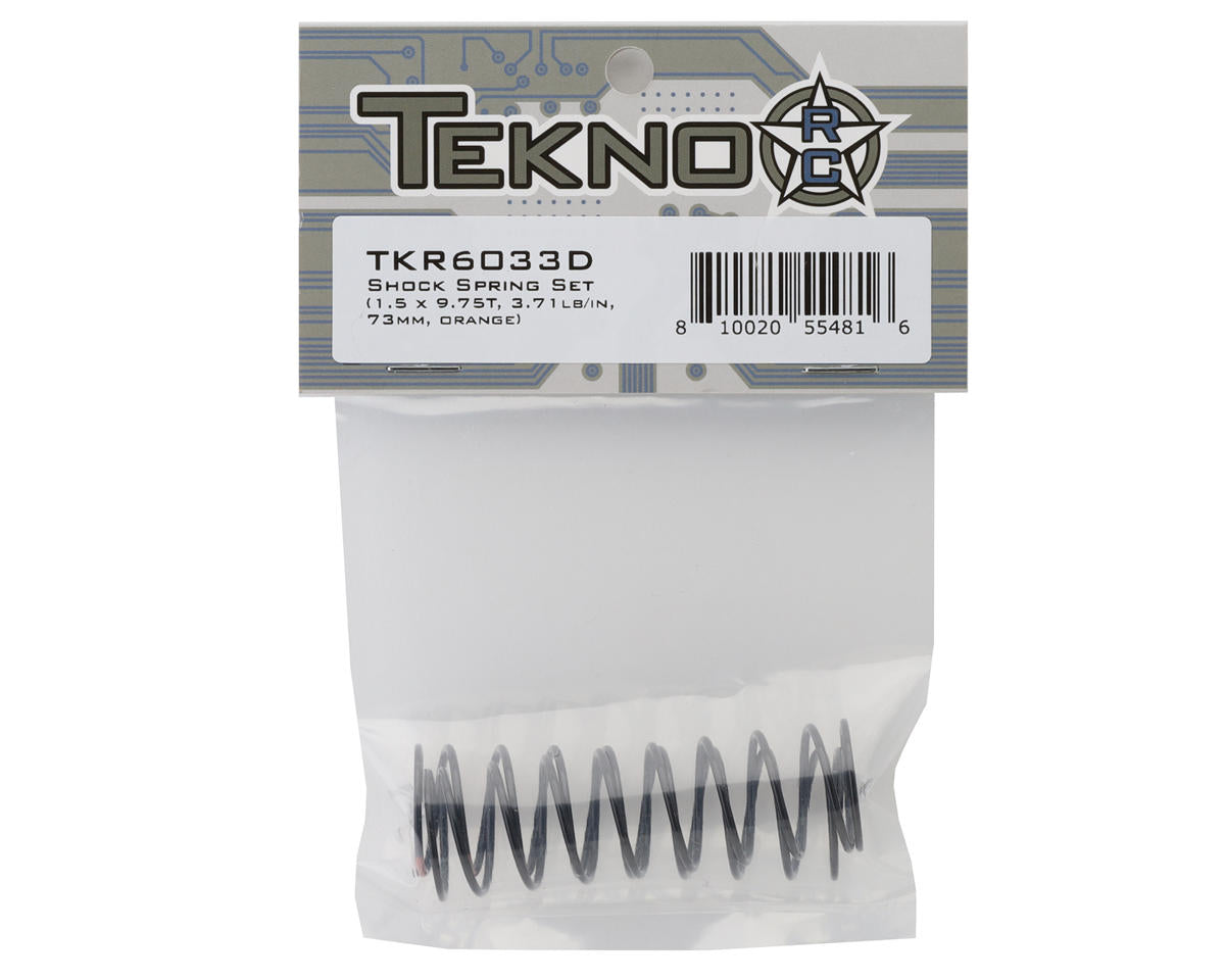 Tekno RC 73mm Rear Shock Spring Set (2) (Orange)