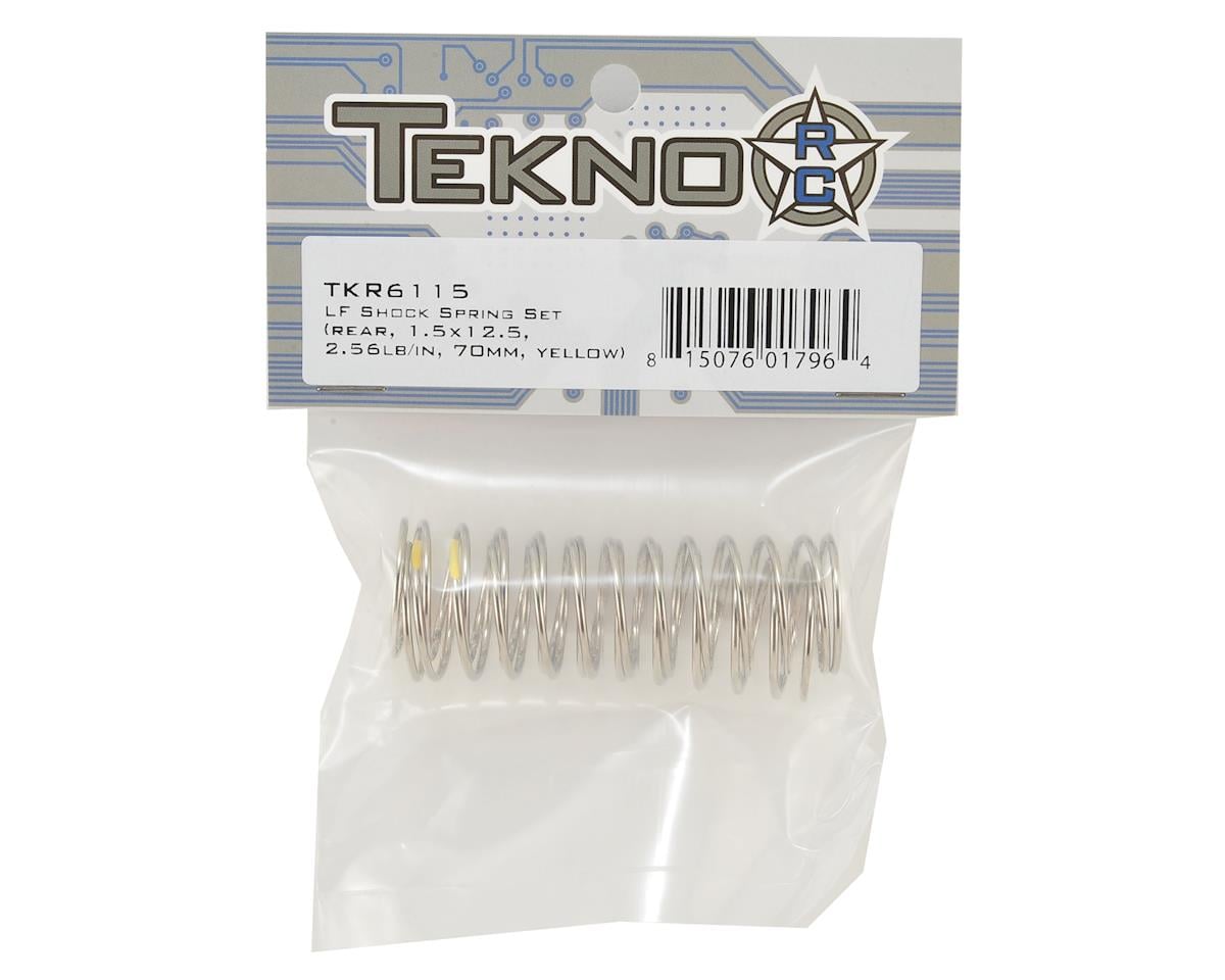Tekno RC Low Frequency 70mm Rear Shock Spring Set (Yellow - 2.56lb/in)