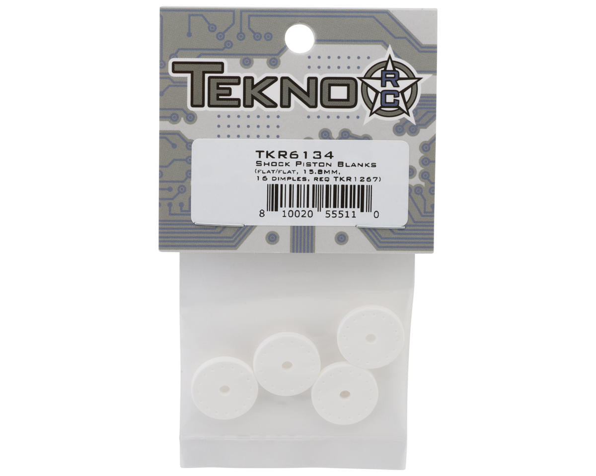 Tekno RC 16mm Flat/Flat Shock Pistons (Blank) (4)