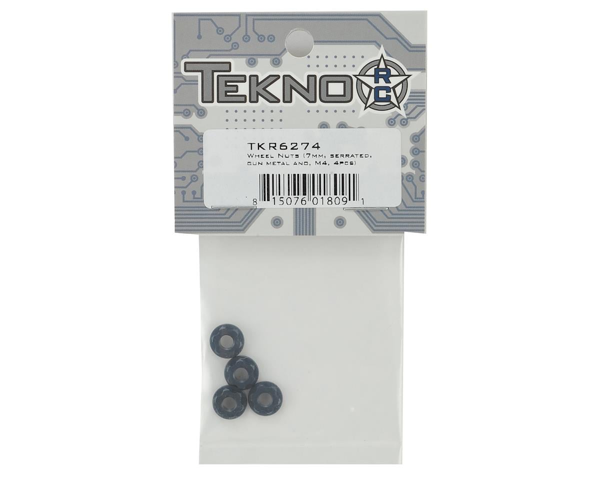 Tekno RC 7mm Serrated Wheel Nuts (Gun Metal) (4)