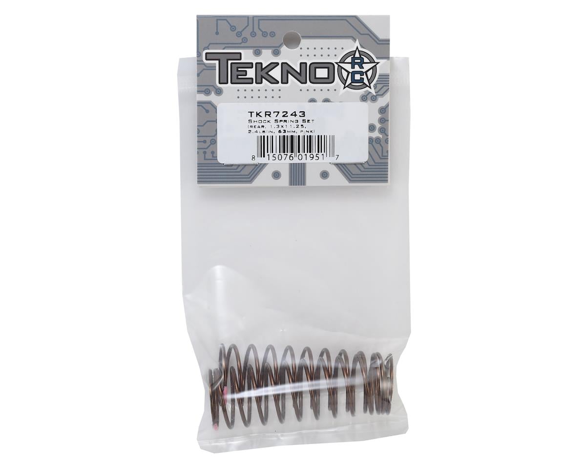 Tekno RC 63mm Rear Shock Spring Set (Pink - 2.4lb/in) (1.3x11.25)