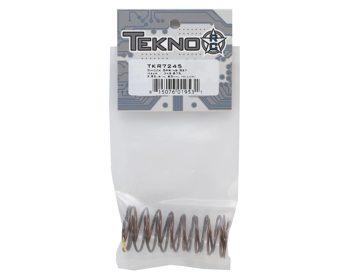Tekno RC 63mm Rear Shock Spring Set (Yellow - 2.82lb/in) (1.3x9.875)
