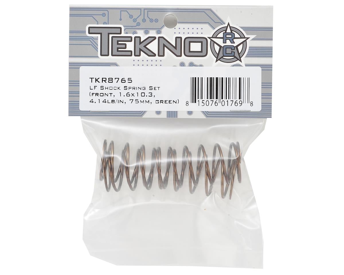 Tekno RC Low Frequency 75mm Front Shock Spring Set (Green - 4.14lb/in)