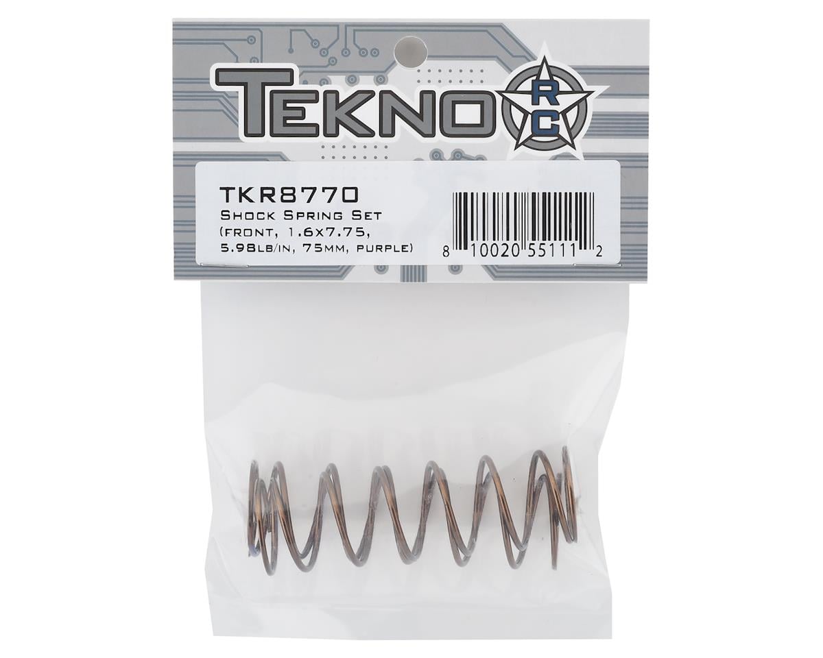 Tekno RC 75mm Front Shock Spring Set (Purple - 5.65lb/in) (1.6 x 7.75)