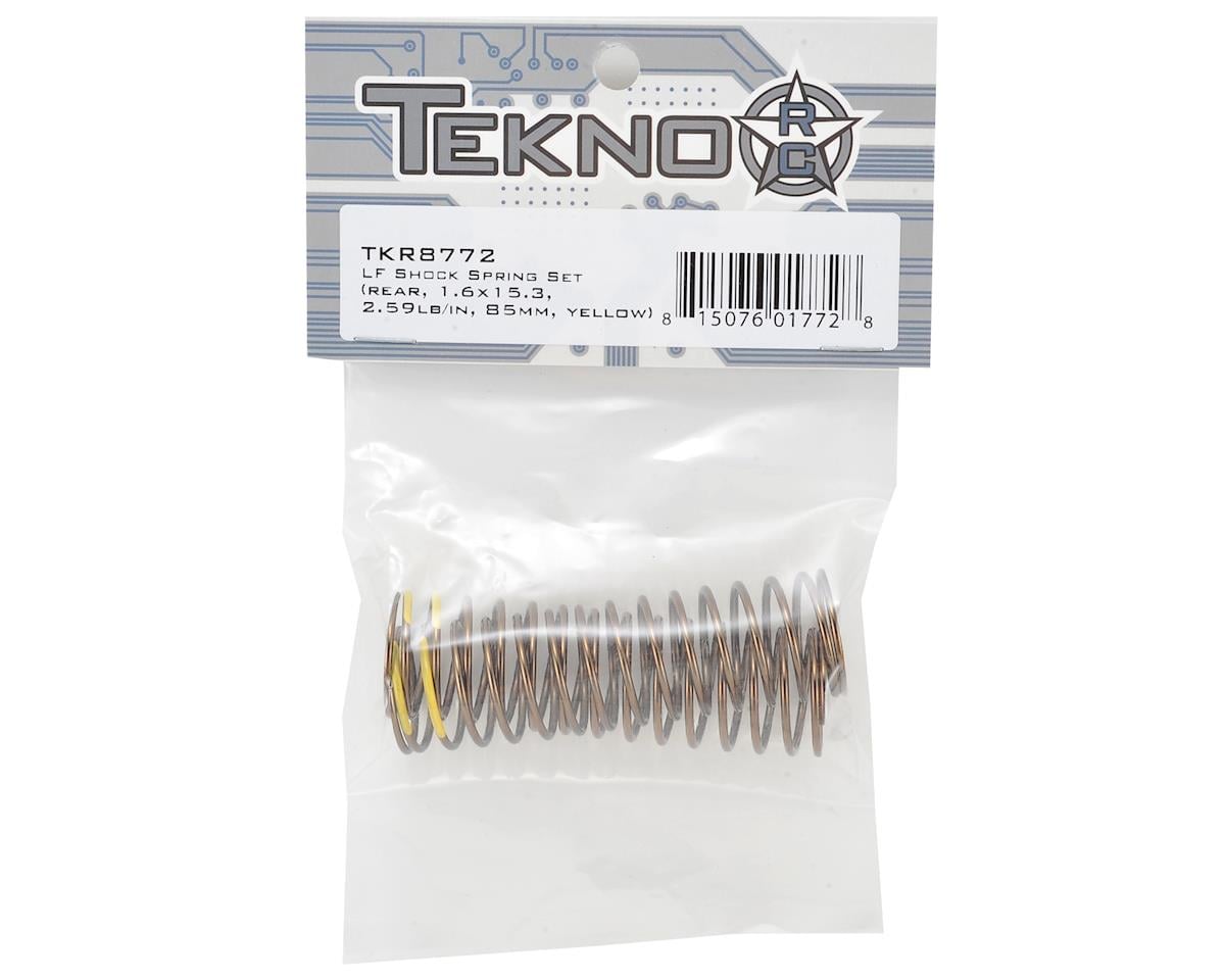 Tekno RC Low Frequency 85mm Rear Shock Spring Set (Yellow - 2.59lb/in)