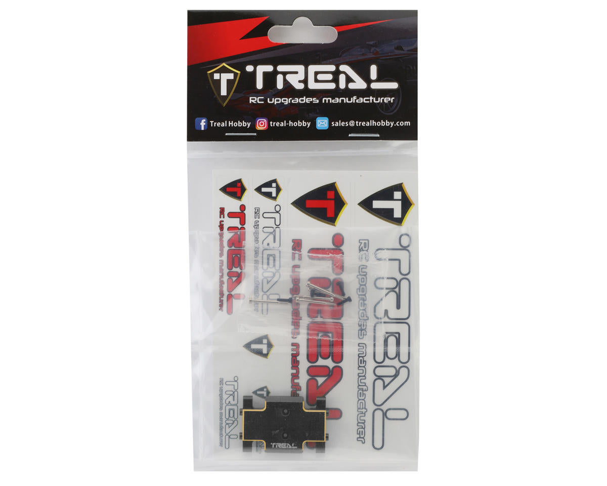 Treal Hobby Axial AX24 Brass Skid Plate (Black) (20.1g)