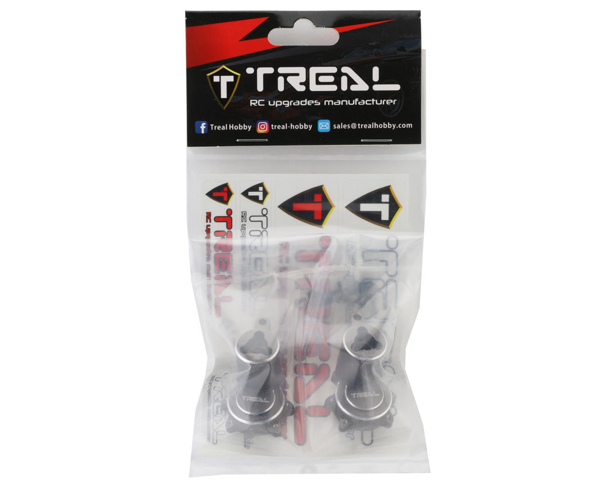 Treal Hobby Redcat Gen9 Aluminum Rear Hubs/Inner Portal Covers (Titanium) (2)