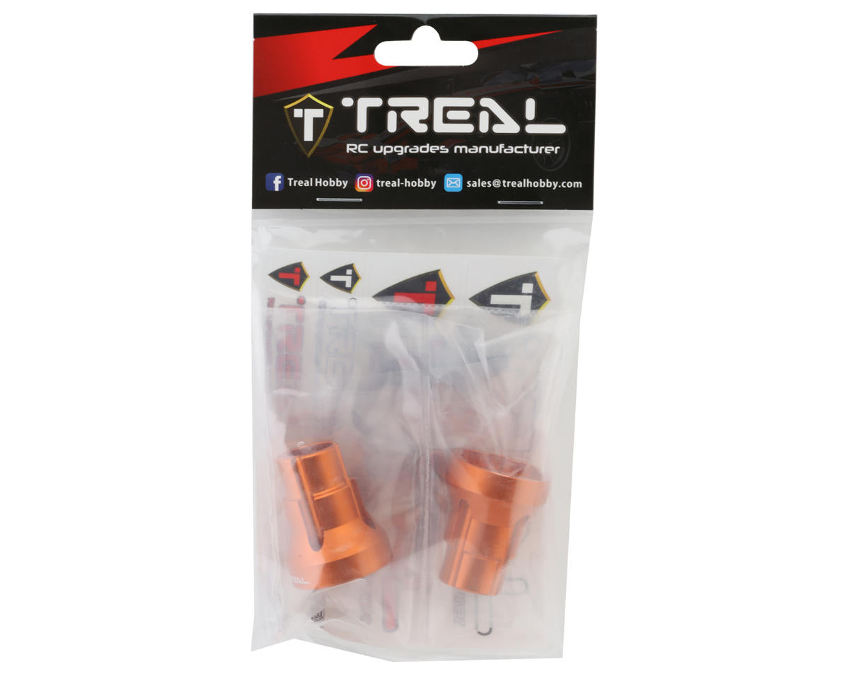 Treal Hobby Losi LMT Aluminum Rear Axle Mounts (Orange) (2) (3 Degree)