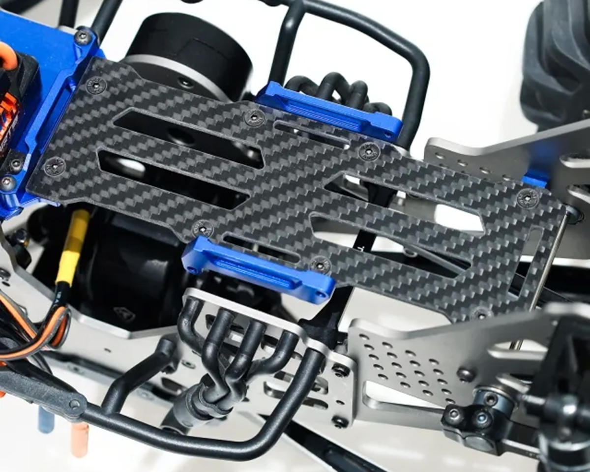 Treal Hobby Losi® LMT 2.0 LCG Carbon Fiber & Aluminum Battery Tray Set
