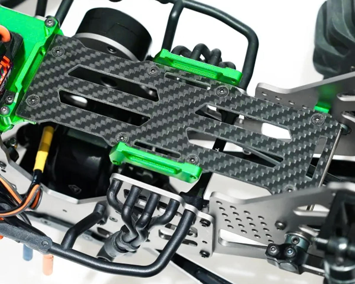 Treal Hobby Losi® LMT 2.0 LCG Carbon Fiber & Aluminum Battery Tray Set