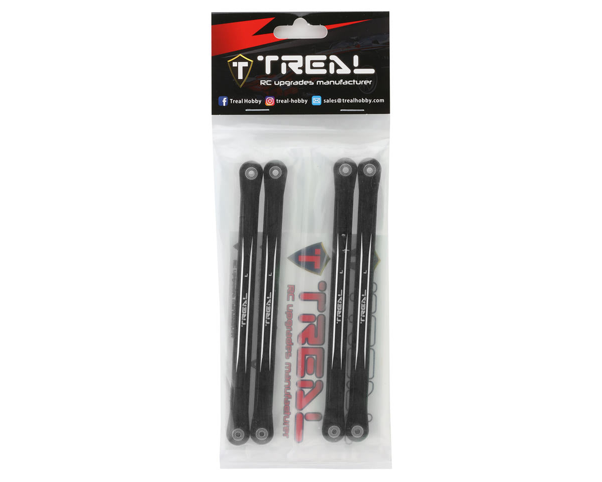Treal Hobby Losi LMT Aluminum Lower Link Bars (4) (Black)