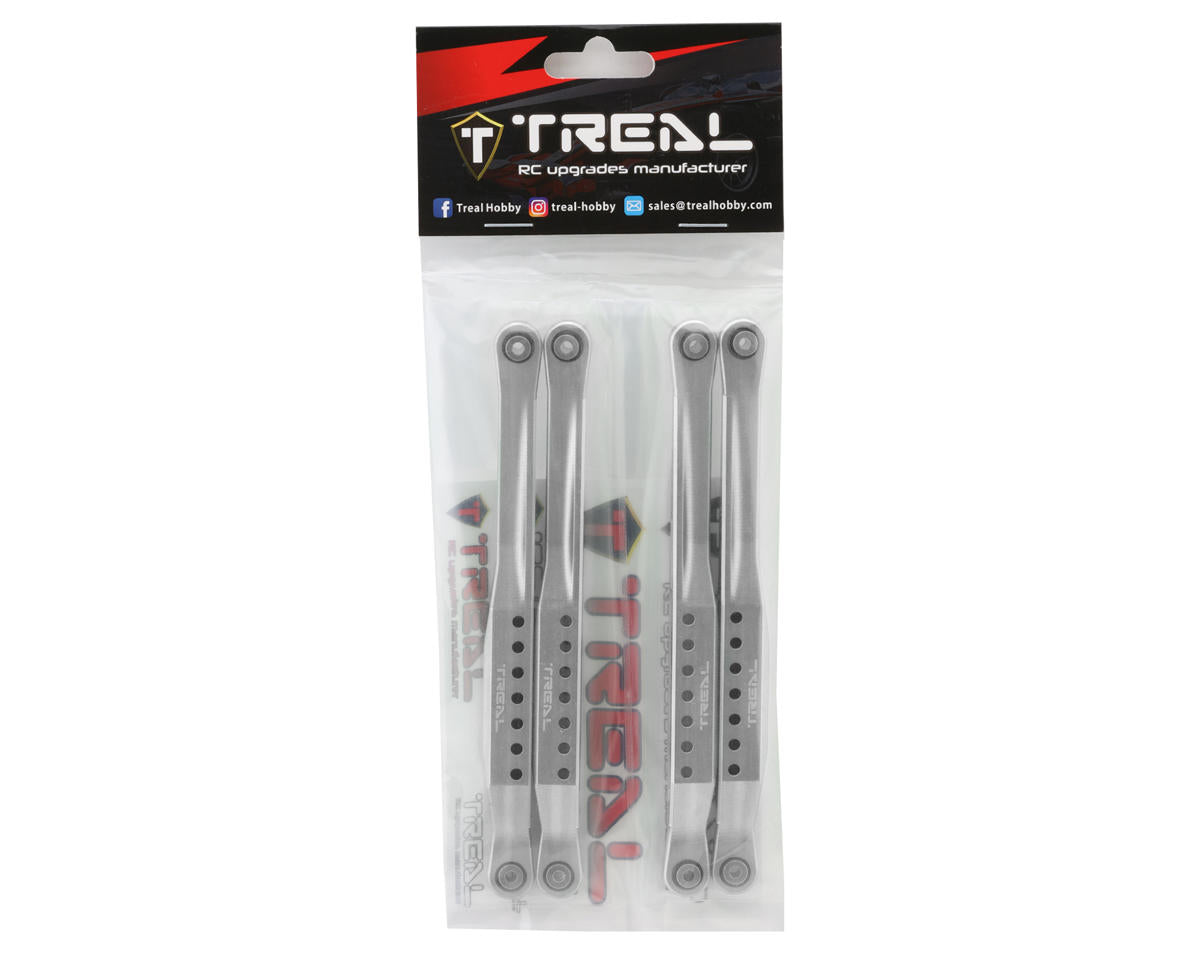 Treal Hobby Losi LMT Aluminum Lower Trailing Arms Link Set (Silver) (4)
