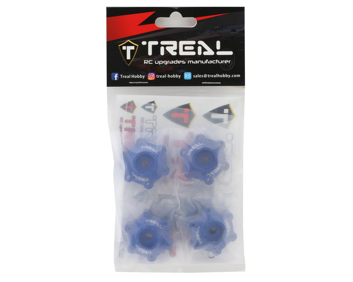 Treal Hobby Losi LMT Aluminum Wheel Hub Spacer (Blue) (4) (+0mm)