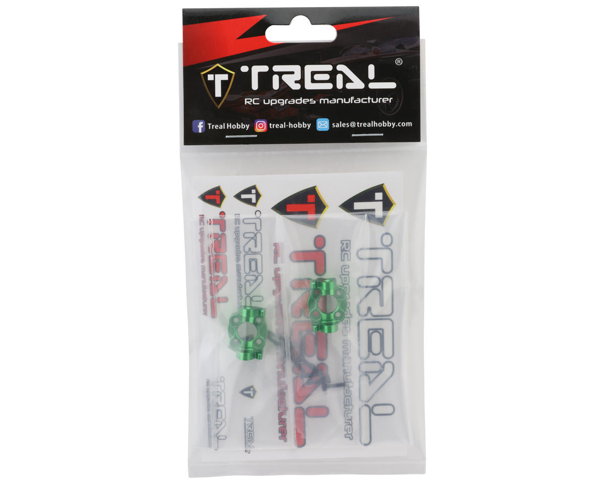 Treal Hobby Losi® Mini LMT Aluminum Front C-Hub Spindle Carriers (Green) (2)