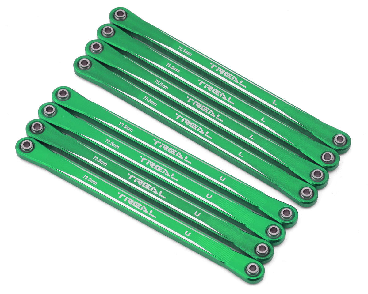 Treal Hobby Losi Mini LMT Extended CNC-Aluminum Suspension Links Set (Green)